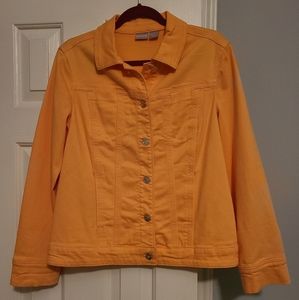 Chicos 1 tangerine stretch Jean jacket